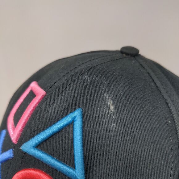 Bioworld Men's Snapback Hat Black OSFM Embroidered Playstation Logo 2019 14+ - Picture 4 of 9